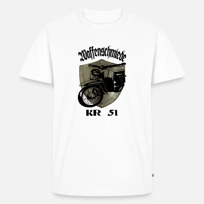 Simson Schwalbe Moped KR 51 - Männer Premium Bio T-Shirt - Weiß