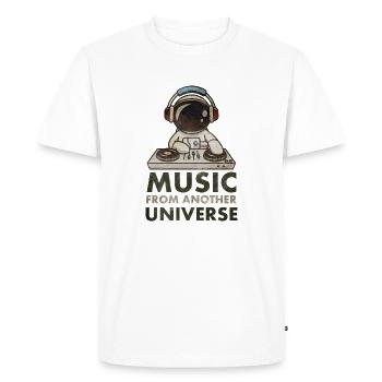 Universe DJ - Music from another Universe - Men's Premium Organic T-Shirt - white - Front - Nico (187cm)