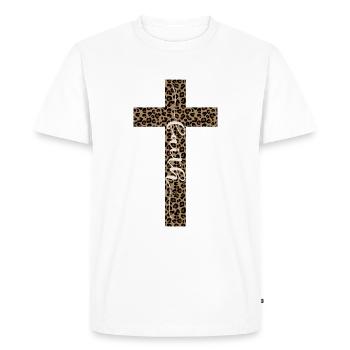 Faith - Men's Premium Organic T-Shirt - white - Front - Nico (187cm)
