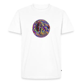 Boule à facettes psychédélique - T-shirt Premium bio Homme - blanc - Devant - Nico (187cm)