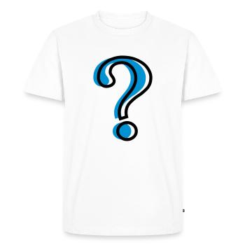 Point d'interrogation? - T-shirt Premium bio Homme - blanc - Devant - Nico (187cm)