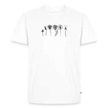 illustration de julibel / pissenlit - T-shirt Premium bio Homme - blanc - Devant - Nico (187cm)