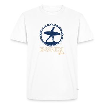 Plage de Bondi - T-shirt Premium bio Homme - blanc - Devant - Nico (187cm)