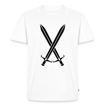 épées - T-shirt Premium bio Homme - blanc - Devant - Nico (187cm)