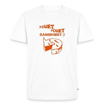 pouet pouet camembert expression fromage - T-shirt Premium bio Homme - blanc - Devant - Nico (187cm)