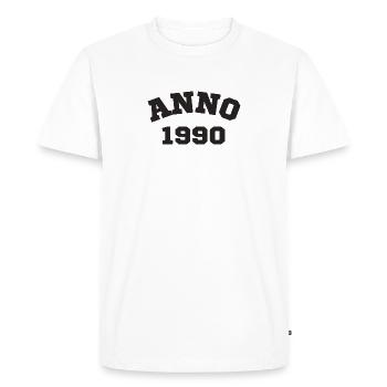 Anno 1990 Birthday Year of birth - Men's Premium Organic T-Shirt - white - Front - Nico (187cm)