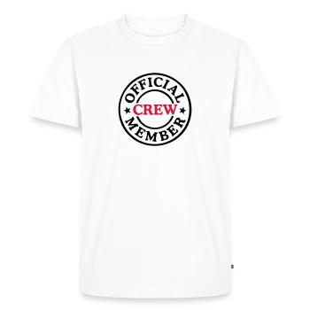 Membre d'équipage officiel * Team Team Member - T-shirt Premium bio Homme - blanc - Devant - Nico (187cm)