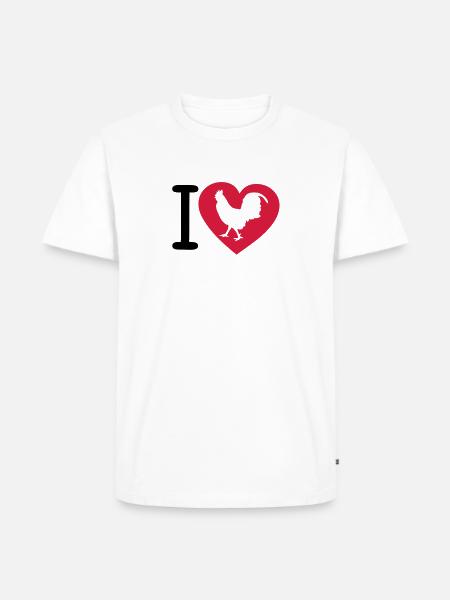i love cock crew france1 - Men's Premium Organic T-Shirt - white
