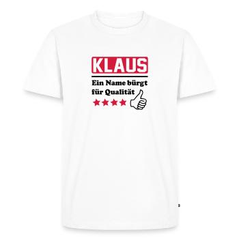 santaclaus - Men's Premium Organic T-Shirt - white - Front - Nico (187cm)