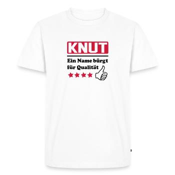 tied knot - Men's Premium Organic T-Shirt - white - Front - Nico (187cm)