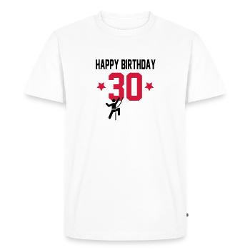 30 - Men's Premium Organic T-Shirt - white - Front - Nico (187cm)