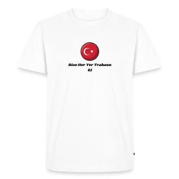 Bize Her Yer Trabzon 61 - T-shirt Premium bio Homme - blanc - Devant - Nico (187cm)