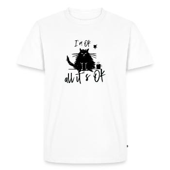 Cat funny funny - Men's Premium Organic T-Shirt - white - Front - Nico (187cm)