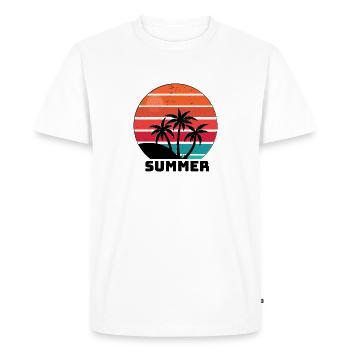 Summer – More than one season - Men's Premium Organic T-Shirt - white - Front - Nico (187cm)