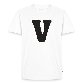 V - T-shirt Premium bio Homme - blanc - Devant - Nico (187cm)