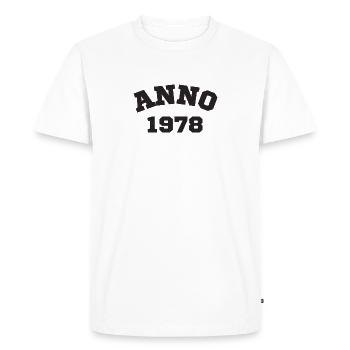 Anno 1978 Birthday Year of birth - Men's Premium Organic T-Shirt - white - Front - Nico (187cm)