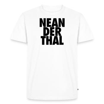 Neandertaler - Männer Premium Bio T-Shirt - Weiß - Vorne - Nico (187cm)