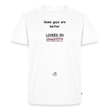 domsub-clothing.com - T-shirt Premium bio Homme - blanc - Devant - Nico (187cm)