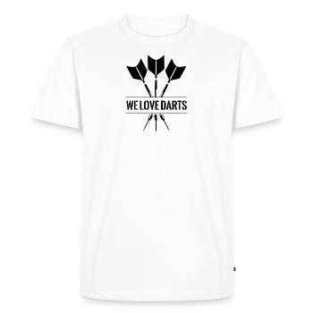 NOUS AIMONS LES POINTS - T-shirt Premium bio Homme - blanc - Devant - Nico (187cm)