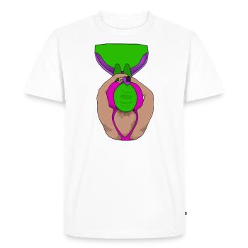 Nage avec palmes - T-shirt Premium bio Homme - blanc - Devant - Nico (187cm)