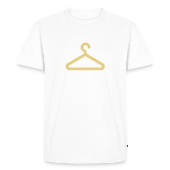 cintre,Vêtement - T-shirt Premium bio Homme - blanc - Devant - Nico (187cm)
