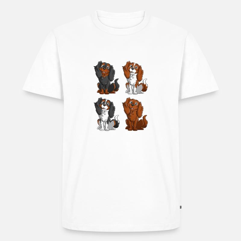 Cavalier King Charles - Platz - Männer Premium Bio T-Shirt - Weiß