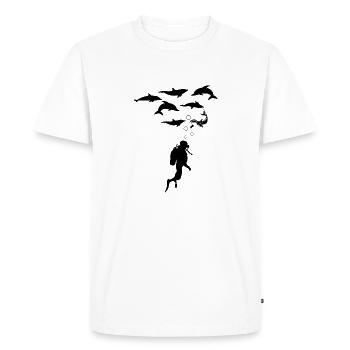 Diving Dive Dive - Men's Premium Organic T-Shirt - white - Front - Nico (187cm)