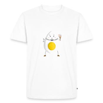 Œuf à la coque romantique - T-shirt Premium bio Homme - blanc - Devant - Nico (187cm)