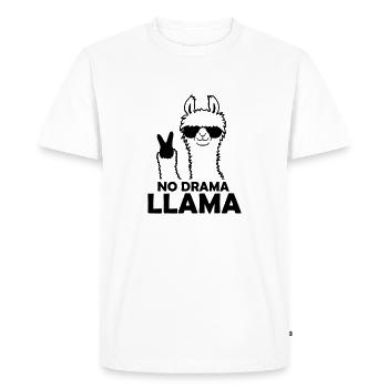 Lama cool sans drame - T-shirt Premium bio Homme - blanc - Devant - Nico (187cm)