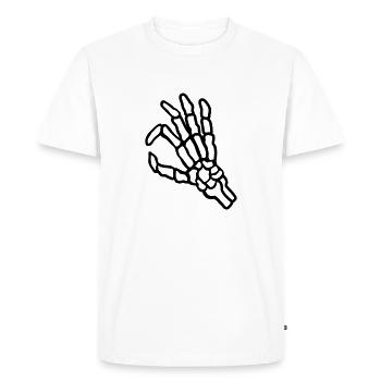 Aspect du trou de squelette gestuel dans - T-shirt Premium bio Homme - blanc - Devant - Nico (187cm)