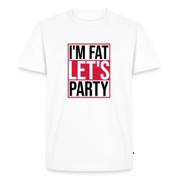 at the fat lets party - Men's Premium Organic T-Shirt - white - Front - Nico (187cm)
