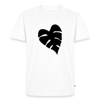 leaf 09 - Men's Premium Organic T-Shirt - white - Front - Nico (187cm)