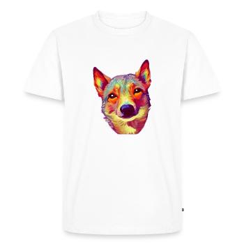 Propriétaire de chien Chien de berger Chien Propriétaire de chien - T-shirt Premium bio Homme - blanc - Devant - Nico (187cm)