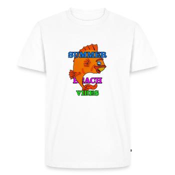 Perch - Men's Premium Organic T-Shirt - white - Front - Nico (187cm)