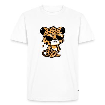 Zoolto the Leopard - Men's Premium Organic T-Shirt - white - Front - Nico (187cm)