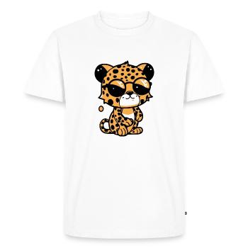 Zoolto the Leopard - Men's Premium Organic T-Shirt - white - Front - Nico (187cm)
