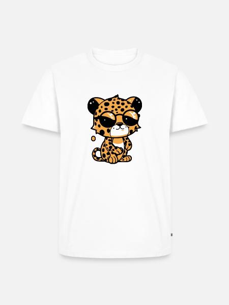 Zoolto the Leopard - Men's Premium Organic T-Shirt - white