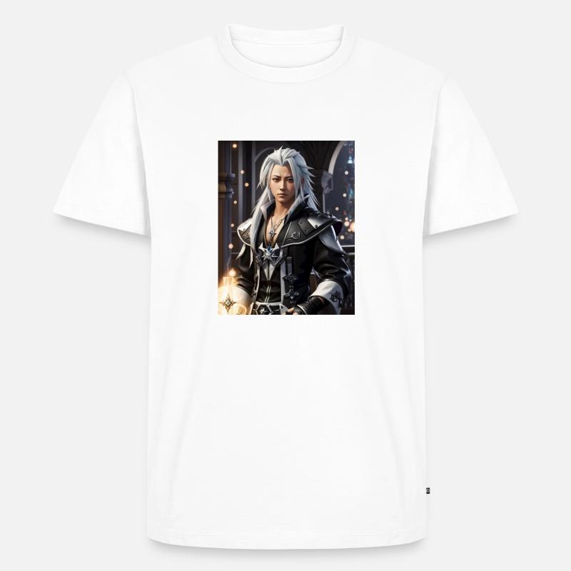 AI 3D Version 32 - Männer Premium Bio T-Shirt - Weiß