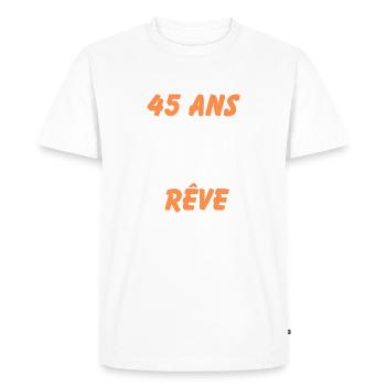 45 ans et toujours un corps de rêve - T-shirt Premium bio Homme - blanc - Devant - Nico (187cm)