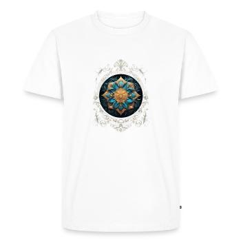 MANDALA VINTAGE COSMIC - T-shirt Premium bio Homme - blanc - Devant - Nico (187cm)