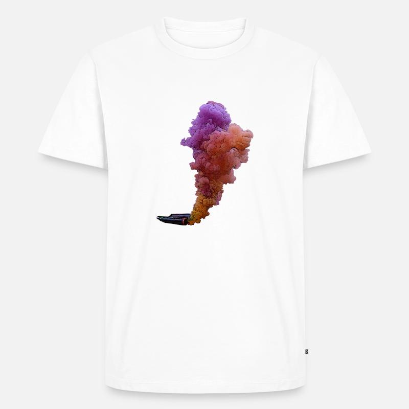 Pyrorauch - Männer Premium Bio T-Shirt - Weiß