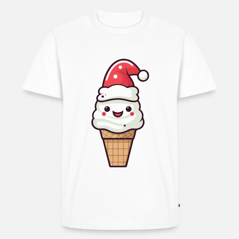 Eis Weihnachten Lecker - Männer Premium Bio T-Shirt - Weiß