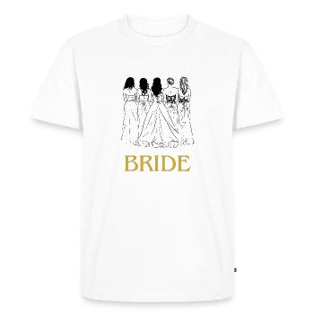 Mariée d’enterrement de vie de garçon - T-shirt Premium bio Homme - blanc - Devant - Nico (187cm)