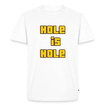 Hole is Hole - Men's Premium Organic T-Shirt - white - Front - Nico (187cm)