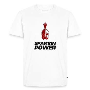 Spartan Power - Men's Premium Organic T-Shirt - white - Front - Nico (187cm)