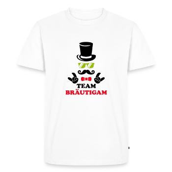Équipe Groom - T-shirt Premium bio Homme - blanc - Devant - Nico (187cm)