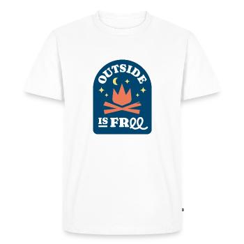 Outside is Free - T-shirt Premium bio Homme - blanc - Devant - Nico (187cm)