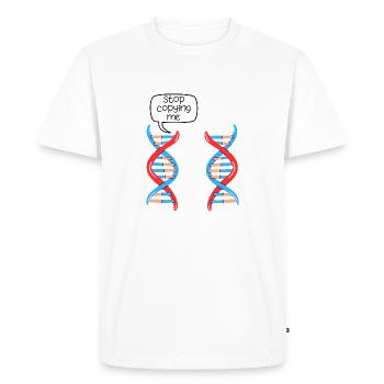 Citation drôle de la science de la biologie de l’ADN - T-shirt Premium bio Homme - blanc - Devant - Nico (187cm)