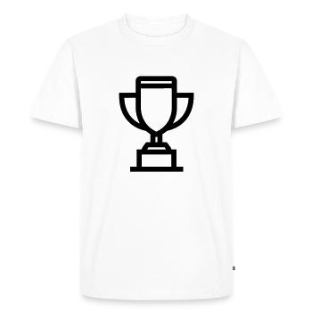 trophy - Men's Premium Organic T-Shirt - white - Front - Nico (187cm)