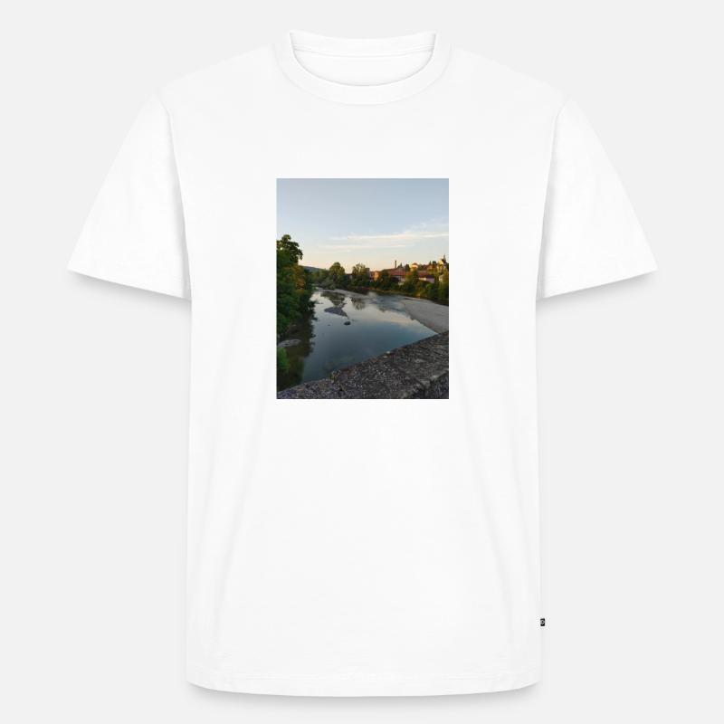 Abendstimmung - Männer Premium Bio T-Shirt - Weiß